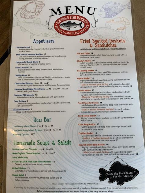 Menu — The Fish Market Restaurant.